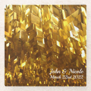 Schöner vergoldeter Kristallglas-Untersetzer Glasuntersetzer