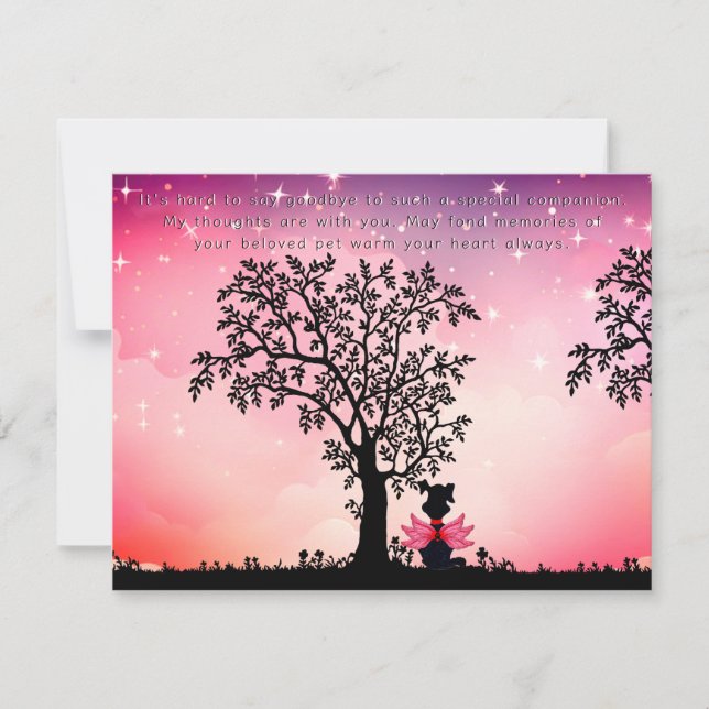 Schöner Verlust einer Begrüßungskarte für Hunde im Einladung (Vorderseite)