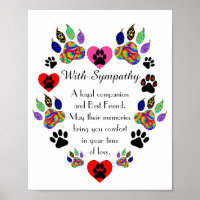 Schöner Verlust eines Beileid-Poster für Haustiere