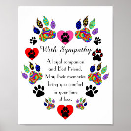 Schöner Verlust eines Beileid-Poster für Haustiere Poster