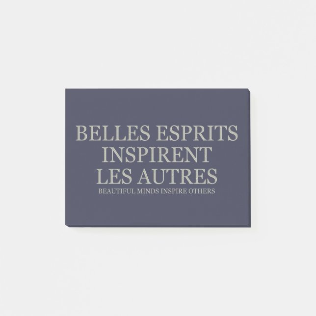 Schöner Verstand inspiriert andere - Licht Post-it Klebezettel (Vorderseite)