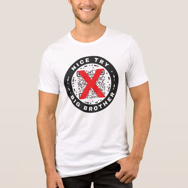 Schöner Versuch, Großer Bruder Anti-Digitale ID Tri-Blend Shirt (Vorderseite)