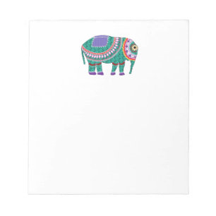 Schöner Verzierter Elefant Notizblock