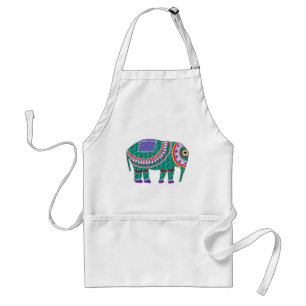 Schöner verzierter Elefant Schürze