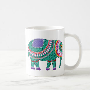 Schöner verzierter Elefant Tasse