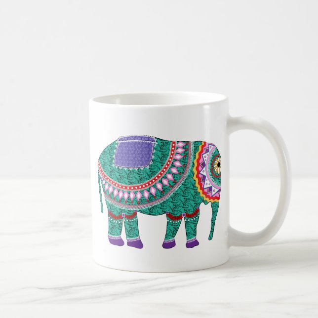 Schöner Verzierter Elefant Tasse (Rechts)