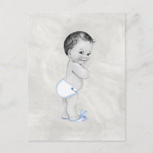 Schöner Vintage-Babyjunge Postkarte