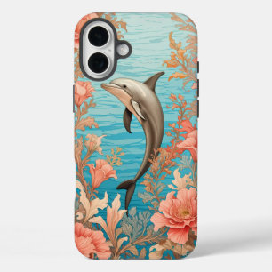Schöner Vintage-Delfin iPhone 16 Plus Hülle