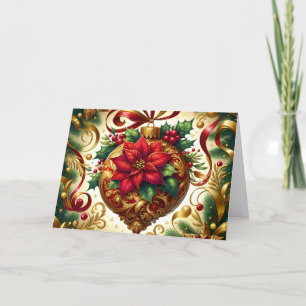 Schöner Vintage-Weihnachtsbaumschmuck Feiertagskarte
