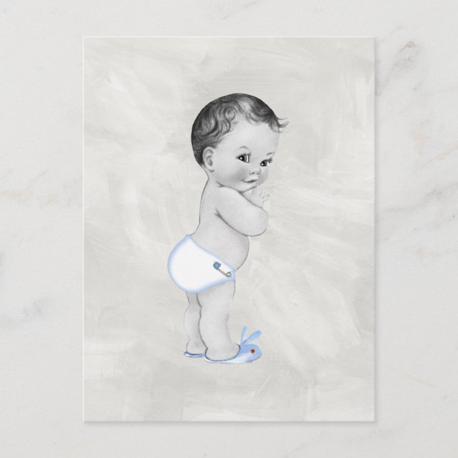 Schöner Vintager Baby Boy Postkarte (Vorderseite)