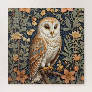 Schöner Vintager Barn Owl William Morris Inspirier Puzzle