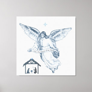 Schöner Vintager Engel mit Botschaft Leinwanddruck