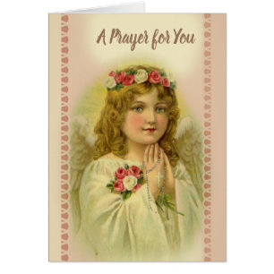 Schöner Vintager Engels-betendes Rosenbeet