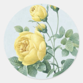 Schöner Vintager Rosenaufkleber Runder Aufkleber