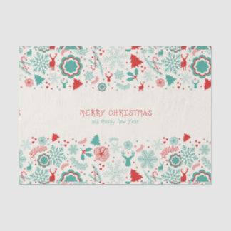 Schöner Vintager Stil Frohe Weihnachtsgrüße Seidenpapier
