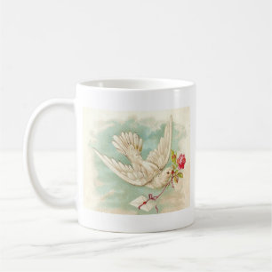 SCHÖNER Vintager Viktorianischer Taubenbrief Tasse