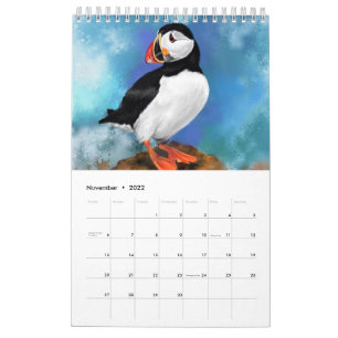 Schöner Vögel Kalender - Malerei