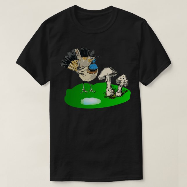 Schöner Vogel und Koks Schöner Vogel auf der Liebe T-Shirt (Design vorne)