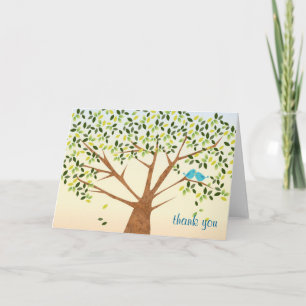 Schöner Vogelbaum Dankeschön Karte