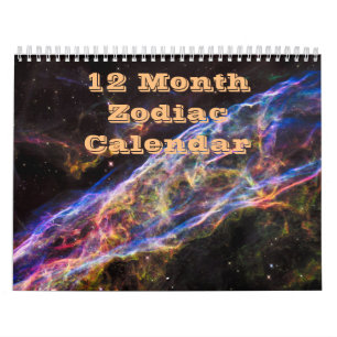 Schöner Volljähriger, farbenfroher Zodiakalender Kalender