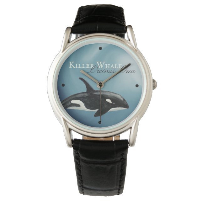 Schöner Wal, Orcinus Orca Armbanduhr (Vorderseite)