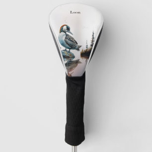 schöner Wallon auf einem Felsen in Aquarell Golf Headcover