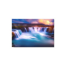 Schöner Wasserfall Island Naturfotografie