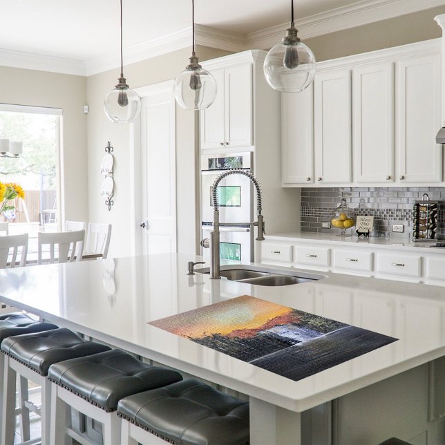 Schöner Wasserfall Wasserfall Akryllische Malerei Puzzle (Von Creator hochgeladen)