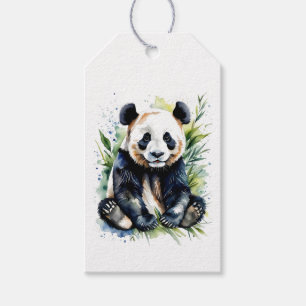 Schöner Wasserfarben-Panda-Bär Geschenkanhänger