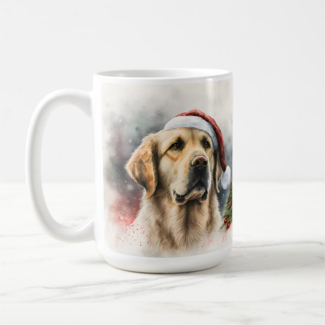 SCHÖNER WASSERFARBENER GOLDEN RETRIEVENT HUND KAFFEETASSE (Links)