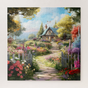 Schöner Watercolor Country Garden Puzzle