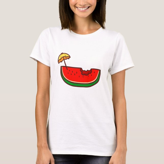 Schöner Watermelon Summer Drinks T - Shirt (Vorderseite)