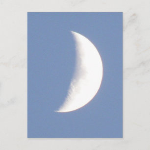 Schöner Waxcrescent Moon im Tageslicht Postcar Postkarte