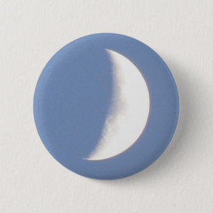 Schöner Waxcrescent Moon in Daylight Button