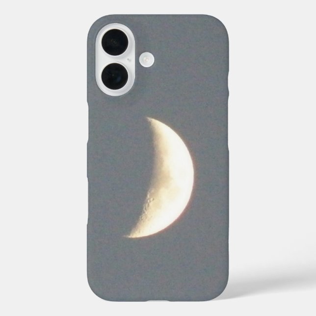 Schöner Waxing Crescent Moon auf Dusk iPhone Case (Rückseite)