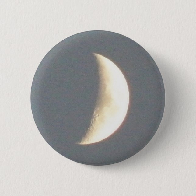 Schöner Waxmond auf Halbmond bei Dämmerschaltfläch Button (Vorderseite)