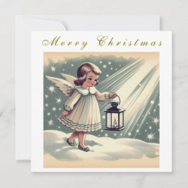 Schöner Weihnachtsangel Feiertagskarte