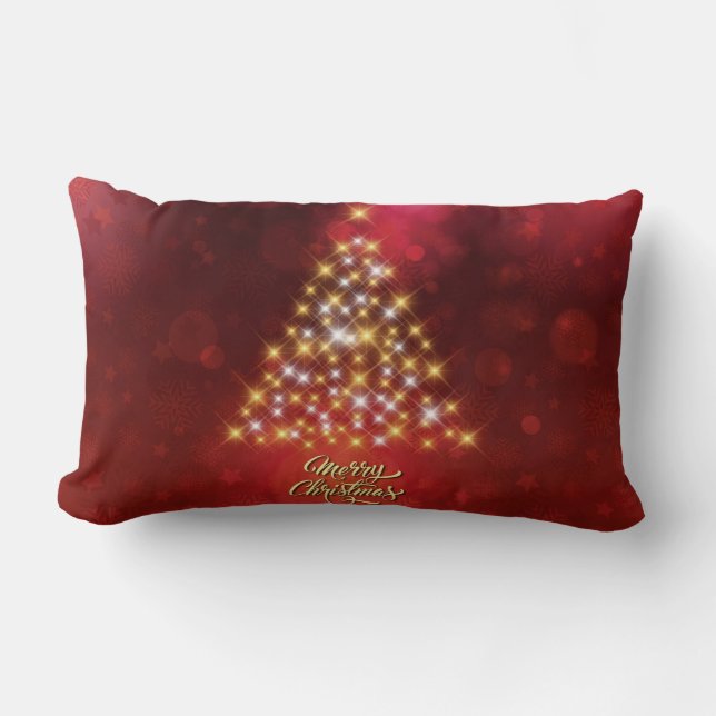 Schöner Weihnachtsbaum Lendenkissen (Vorderseite)