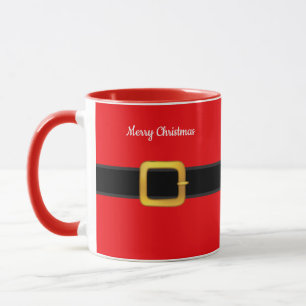 Schöner Weihnachtsgürtel des Weihnachtsmanns  Zwei Tasse
