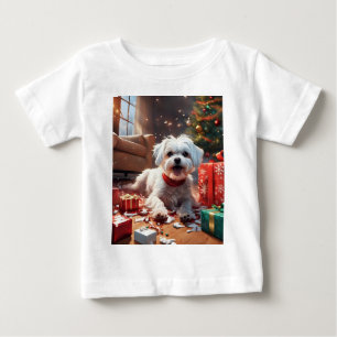 Schöner Weihnachtsjunge, Niedlich, lustig, Cartoon Baby T-shirt