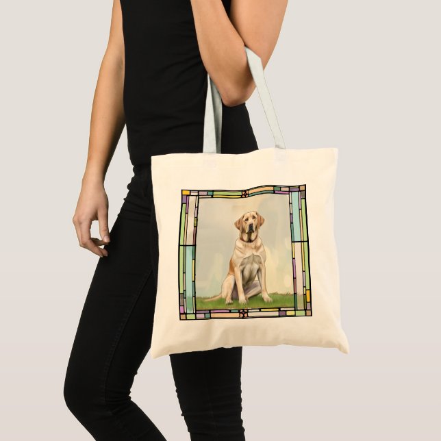 Schöner weißer Labrador Hund Tragetasche (Vorderseite (Produkt))