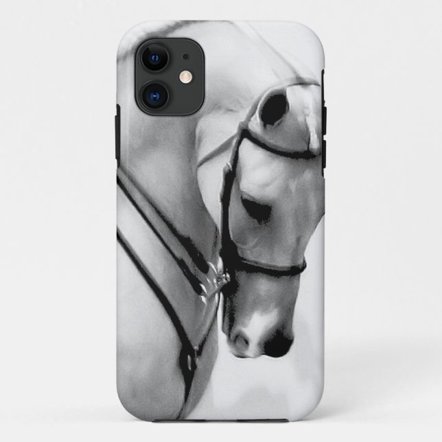 Schöner weißer Pferdekopf Case-Mate iPhone Hülle (Rückseite)