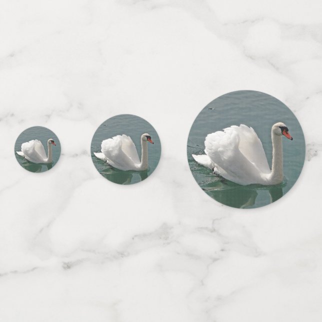 Schöner weißer Schwan Konfetti (Vorderseiten)