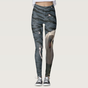 Schöner weißer Schwan Leggings