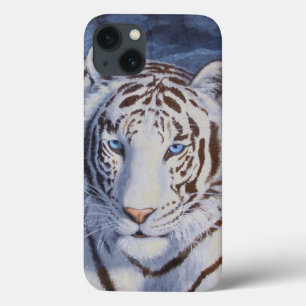 Schöner weißer Tiger mit kristallblauen Augen Case-Mate iPhone Hülle