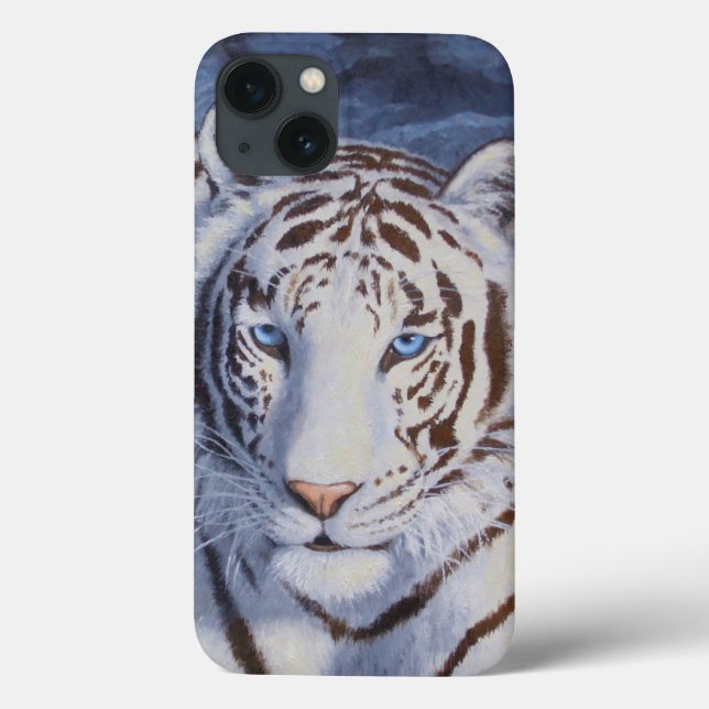Schöner weißer Tiger mit kristallblauen Augen Case-Mate iPhone Hülle (Rückseite)