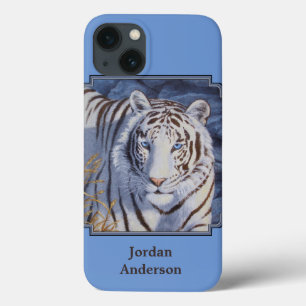 Schöner weißer Tiger mit kristallblauen Augen Case-Mate iPhone Hülle