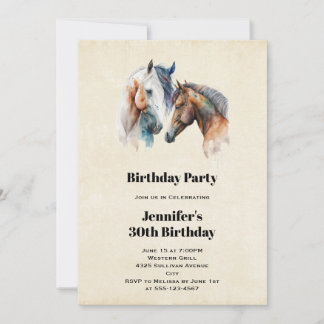 Schöner Western Boho Style Geburtstag Einladung