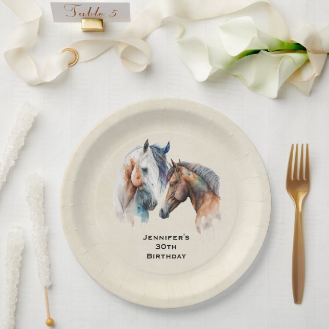 Schöner Western Boho Style Geburtstag Pappteller (Hochzeit)
