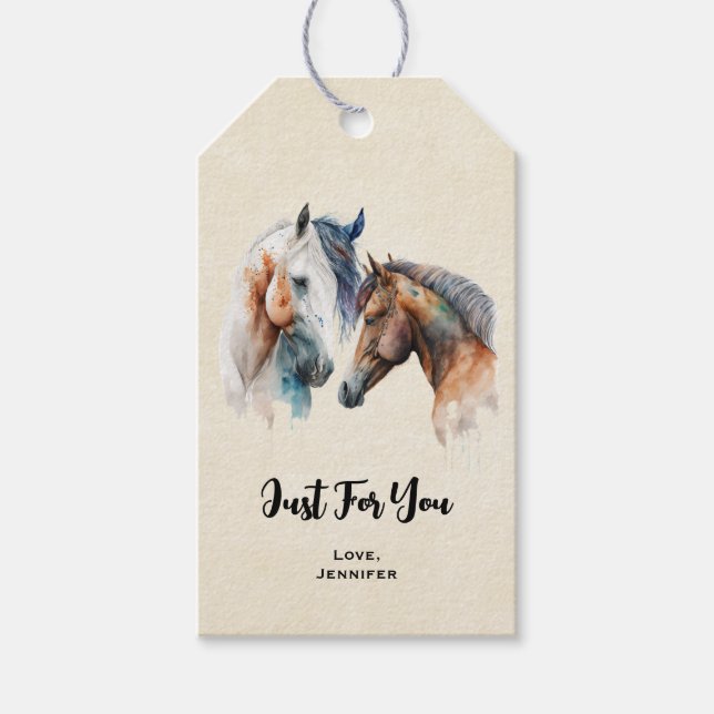 Schöner Western Boho Style Geschenkanhänger (Vorderseite)